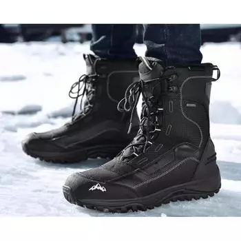 Хлопковые ботинки, водонепроницаемые, морозостойкие, утепленные, теплые, для снега 40 чёрный