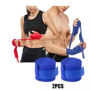 Хлопковые боксерские бинты для рук, боевая защита, бокс, кикбоксинг, муай тай, боевой ремешок для рук, тренировочная поддержка запястья 2.5M