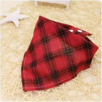 Хлопковые детские нагрудники, ткань для отрыжки, треугольные детские нагрудники в шотландском стиле, регулируемый клетчатый нагрудник для детского питания, нагрудники для младенцев