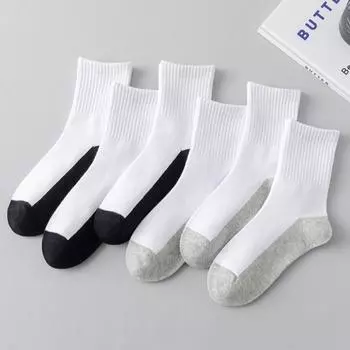 Хлопковые детские носки для девочек от 0 до 5 лет, однотонные детские носки для девочек, модные мягкие детские носки для малышей, осень-весна 4-6y(S) чёрный