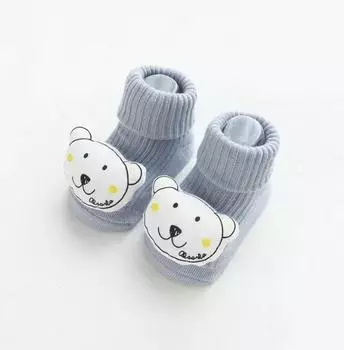 Хлопковые детские носки Мультяшные животные Противоскользящие напольные носки Носки для новорожденных Осенне-зимние носки для детей Мальчик Девочка Младенческие носки 0-6 months