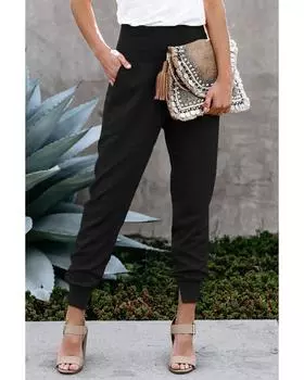 Хлопковые джоггеры Azura Exchange с карманами S чёрный