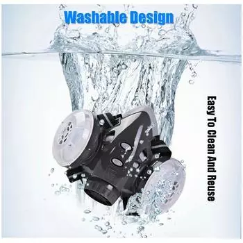 Хлопковые фильтры, пылезащитный респиратор на половину лица, защитные очки для повседневной дымки, плотник, полировка, Защитная защита, рабочая маска для лица