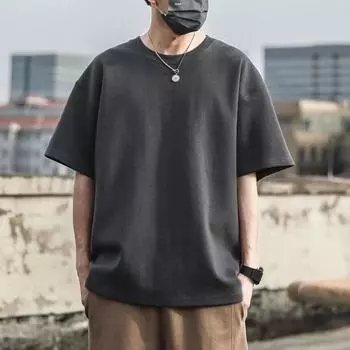 Хлопковые футболки для мужчин, базовая футболка большого размера, футболка с заниженными плечами, уличная одежда, топы, футболка больших размеров XXXXL белый