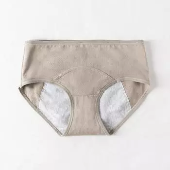 Хлопковые гигиенические брюки, антибактериальные, герметичные, со средней талией, дышащие, простое и удобное физиологическое нижнее белье для женщин M чёрный