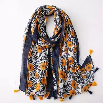 Хлопковые и льняные роскошные шарфы, модный дизайн, теплый шарф, популярный принт Four Seasons, бандана для женщин, новая шаль 180X90CM Lrage 180X90CM