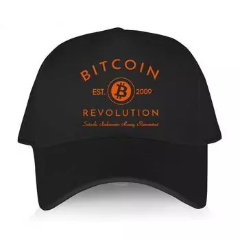 Хлопковые кепки, подростковая шляпа Bitcoin Revolution, забавный дизайн, спортивная шляпа, шляпа от солнца с деньгами, модная бейсболка унисекс в стиле милитари Adjustable
