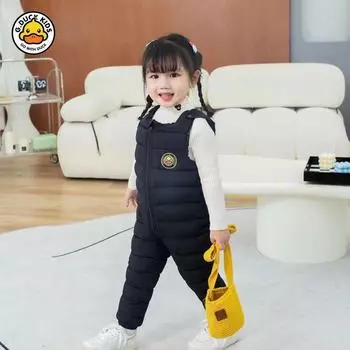 Хлопковые комбинезоны для младенцев и малышей с прорезью в шаге - плотный зимний комбинезон для мальчиков и девочек 110cm красный