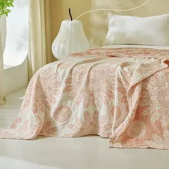 Хлопковые марлевые одеяла, покрывало «Мандала» для кровати, ретро, летнее двуспальное полотенце, одеяла, покрывала для кровати размера «king size», простыни 150x200cm розовый