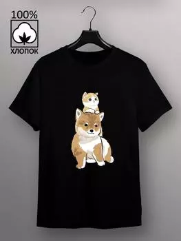 Хлопковые модные летние женские футболки с принтом кошек и акул, повседневные топы с короткими рукавами, футболки с круглым вырезом