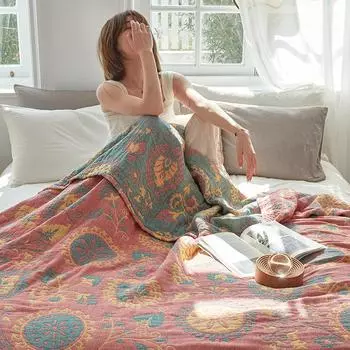 Хлопковые муслиновые одеяла для дома, спальни, кровати, двухспальные одеяла, диван-кровать, покрывало для ворса, полотенце, одеяло, покрывало, простыня 150x200cm