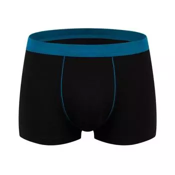 Хлопковые мужские боксеры, вентилируемые трусы-боксеры больших размеров, однотонное мягкое нижнее белье 4XL чёрный