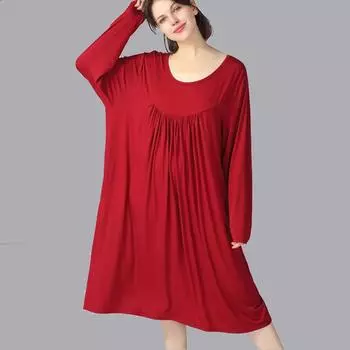 Хлопковые пижамы с длинными рукавами больших размеров, женские рубашки-рубашки больших размеров, ночные рубашки, ночные рубашки миди длины для женщин