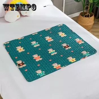 Хлопковые противоскользящие коврики для тети Moon Maternal Pad Физиологический водонепроницаемый водостойкий студенческий общежитие с защитой от протечек для канализации Поддельный коврик 50*70cm