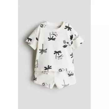 Хлопковые шорты HM, белые животные