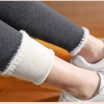 Хлопковые штаны высокого качества для девочек, зимние кашемировые толстые теплые леггинсы, детские длинные брюки в вертикальную полоску, верхняя одежда, одежда 3T светло-серый