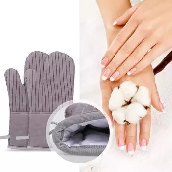 Хлопковые силиконовые прихватки для духовки, термостойкие, нескользящие, держатели для кастрюль чёрный