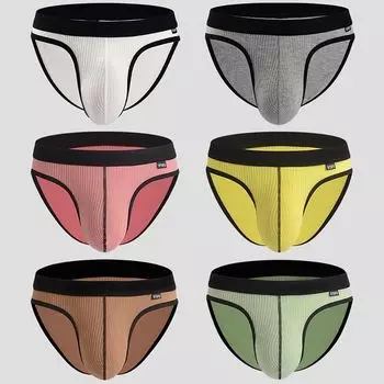 Хлопковые стринги, однотонные треугольные трусики, новые сексуальные трусики-бондажи для мужчин M