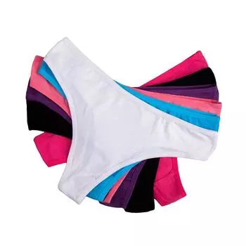 Хлопковые стринги, сексуальные однотонные стринги, женские трусики, трусики, бикини, нижнее белье, нижнее белье, 6 шт./компл. M разноцветный
