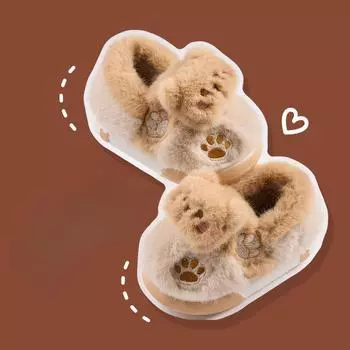 Хлопковые тапочки для девочек, милые тапочки с героями мультфильмов, осень и зима 14-15 size