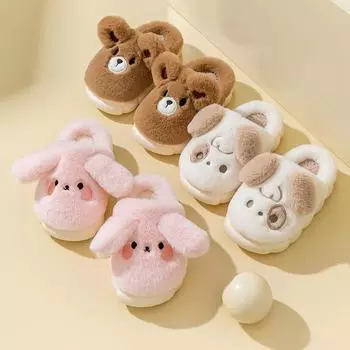 Хлопковые тапочки для девочек, милые тапочки с героями мультфильмов, осень и зима 18-19