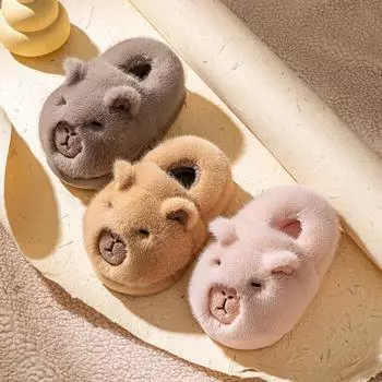 Хлопковые тапочки для девочек, милые тапочки с героями мультфильмов, осень и зима bottom 14/15