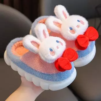 Хлопковые тапочки для девочек, милые тапочки с героями мультфильмов, осень и зима 24/25