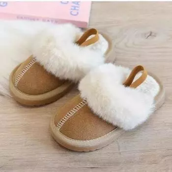 Хлопковые тапочки для девочек, милые тапочки с героями мультфильмов, осень и зима 23 чёрный