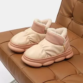 Хлопковые тапочки. Хлопковая обувь на толстой подошве. 36-37 розовый