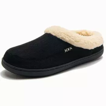 Хлопковые тапочки мужские зимние домашние с кашемиром теплые можно носить на улице грязную хлопчатобумажную обувь 40