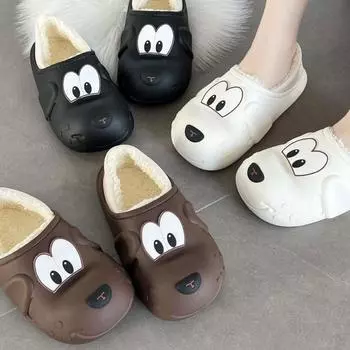 Хлопковые тапочки, нескользящие и теплые хлопковые туфли 30-31