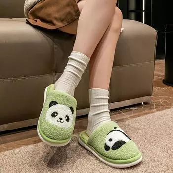 Хлопковые тапочки осенне-зимние мужские и женские симпатичные парные хлопковые швабры для дома в помещении нескользящие теплые напольные швабры плюшевые тапочки 36-37 [suitable for sizes 35-36]