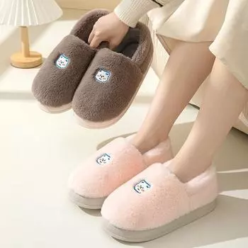 Хлопковые тапочки с противоскользящей подошвой и толстой подошвой 36-37 зелёный