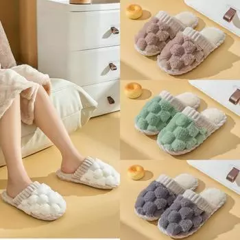 Хлопковые тапочки женские зимние домашние с весенне-осенней внутренней теплой нескользящей домашней зимней парой 40-41 розовый