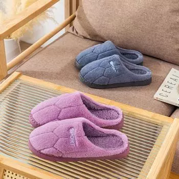 Хлопковые тапочки женские зимние домашние теплые нескользящие толстые тапочки для пары волос мужские зимние 36/37