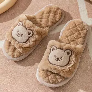 Хлопковые тапочки женские зимние теплые домашние тапочки из хлопка для пары, нескользящие, весенне-осенние, моп из кораллового флиса 36-37