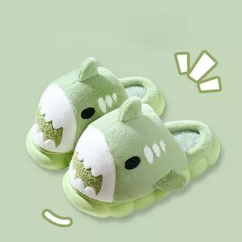 Хлопковые тапочки, зимняя толстая подошва, тапочки из акульего хлопка, женские домашние, противоскользящие в помещении, плюшевый утеплитель, парные хлопковые тапочки 36-37 розовый