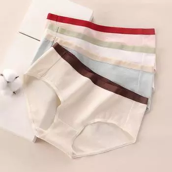 Хлопковые трусики, женское нижнее белье, бесшовные удобные трусики, сексуальные трусики с низкой талией, трусы для девочек M белый