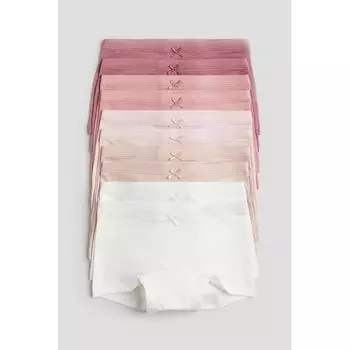 Хлопковые трусы-боксеры HM, 10 шт. Темно-розовый Розовый