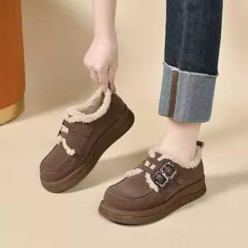 Хлопковые туфли Лоферы Шапки 34 коричневый