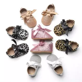 Хлопковые туфли с блестками для маленьких девочек на мягкой подошве, кроссовки Bebe с мягкой подошвой, кроссовки Prewalker для девочек 0-6m розовый