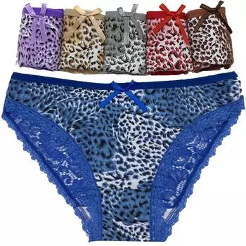 Хлопковые женские трусики, сексуальные кружевные женские трусы, трусы с камуфляжным принтом, нижнее белье для женщин, 6 шт./компл. M