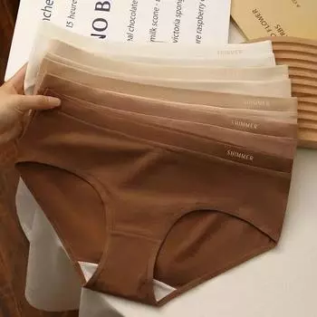 Хлопковые женские трусики, спортивные трусы, однотонные, комфортные со средней посадкой, сексуальные, мягкие, хлопковые, женские, бесшовные, женское нижнее белье, мягкое One Size белый