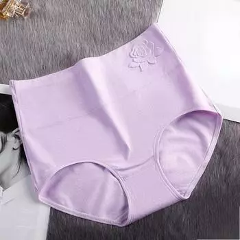 Хлопковые женские трусы с высокой талией, послеродовые утягивающие трусы для живота и бедер, нижнее белье больших размеров с высокой талией и тиснением L