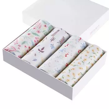 Хлопковые женские защитные брюки в штучной упаковке, физиологические брюки с защитой от боковых протечек, милые дышащие женские треугольные брюки с милым принтом L