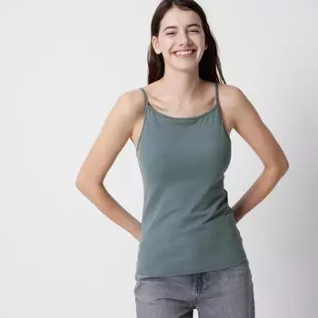 Хлопковый бюстгальтер с вырезом «лодочка» UNIQLO AiRism, бретельки