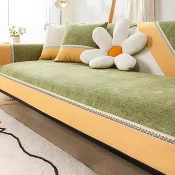 Хлопковый чехол для дивана для гостиной, защита от царапин, чехол для дивана, льняной чехол для дивана, универсальная нескользящая подушка для дивана 70x70cm 1pcs