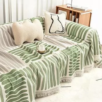 Хлопковый чехол для дивана, полотенце, универсальный нескользящий универсальный чехол для дивана Four Seasons, универсальный чехол для дивана, тканевая подушка с защитой от царапин 180*130