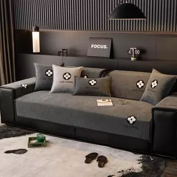 Хлопковый чехол для дивана с вышивкой, универсальный чехол для дивана для гостиной, тканевый нескользящий чехол на спинку, подлокотник 30x50 pillowcase1pc