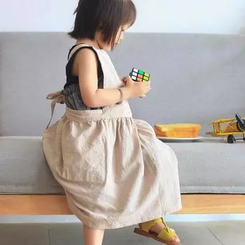 Хлопковый детский фартук, фартуки для рисования для детей, фартуки для выпечки, кухни, цветочные детские фартуки, нагрудники без рукавов для столовой, халат с рисунком розовый